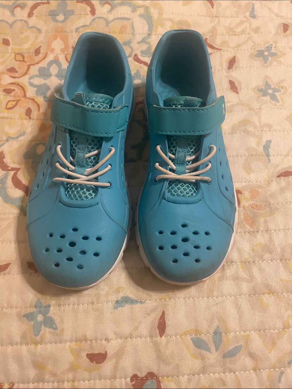 Surprize by Stride Rite Aqua Blue Kids Water Shoes with Hook-and-Loop Strap